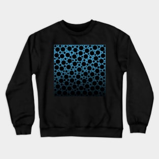 Random Polka Dots - Blue to Black Gradient Crewneck Sweatshirt